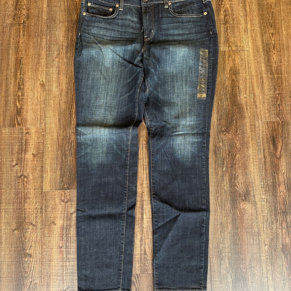 AEO Hi-Rise Skinny Dark Wash Denim Jeans
